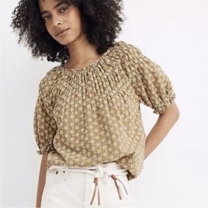 MADEWELL Chloe Emroidered Eyelet Top 100% Cotton.